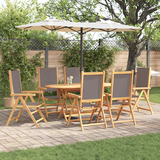 Garten Essgruppe 7 pcs Anthrazit Akazie Massivholz