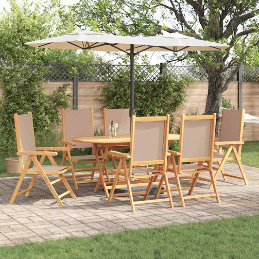 Garten Essgruppe 7 pcs Taupe Akazie Massivholz