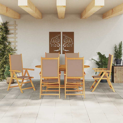 Garten Essgruppe 7 pcs Taupe Akazie Massivholz