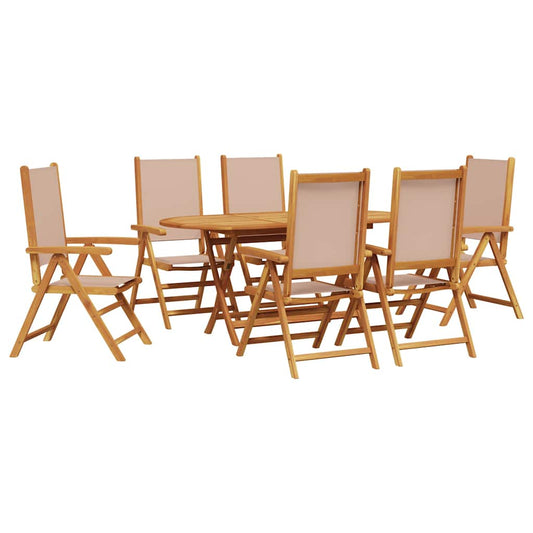 Garten Essgruppe 7 pcs Taupe Akazie Massivholz