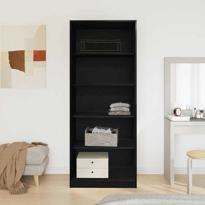 Kleiderschrank Schwarz Eiche 80 x 50 x 200 cm Holzwerkstoff