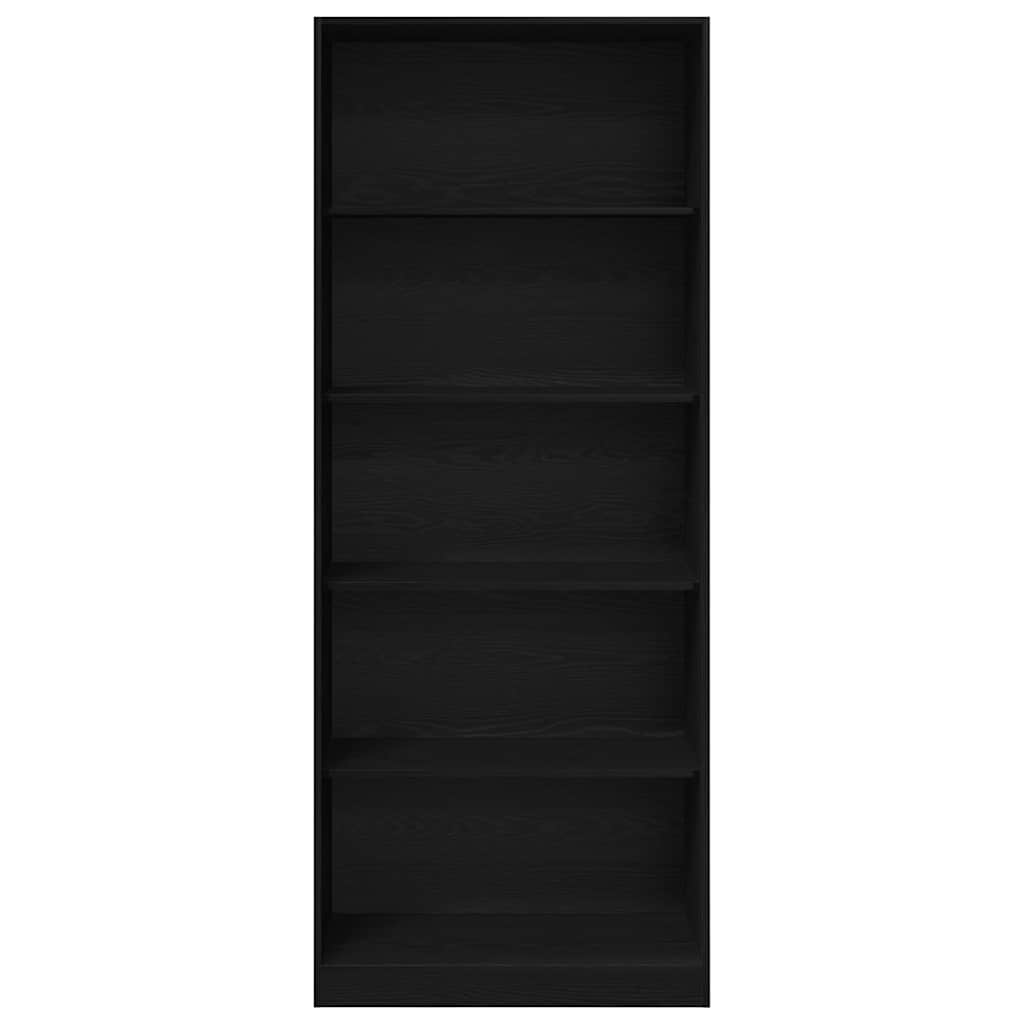 Kleiderschrank Schwarz Eiche 80 x 50 x 200 cm Holzwerkstoff