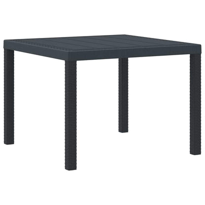 Garten Essgruppe 5 pcs Anthrazit Polt Rattan
