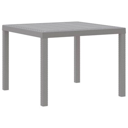 Garten Essgruppe 5 pcs Hellgrau Polt Rattan