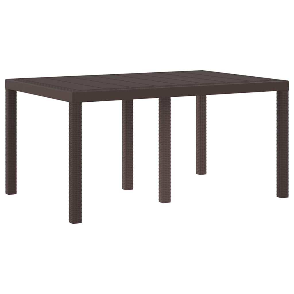 Garten Essgruppe 7 pcs Braun Polt Rattan