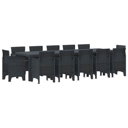 Garten Essgruppe mit Kissen 13 pcs Anthrazit Plastik