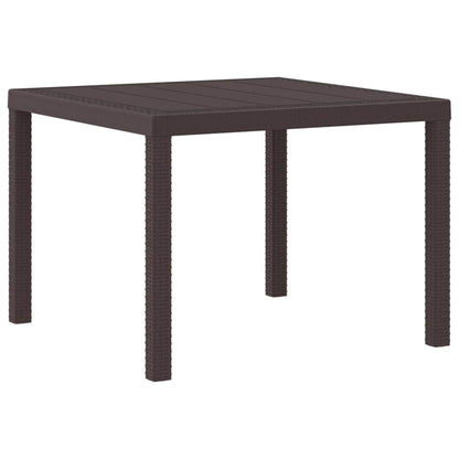 Garten Essgruppe 3 pcs Braun Polt Rattan