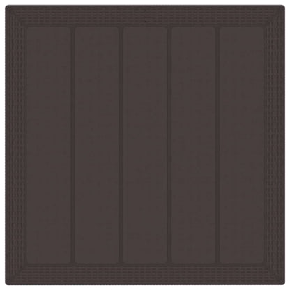 Garten Essgruppe 3 pcs Braun Polt Rattan