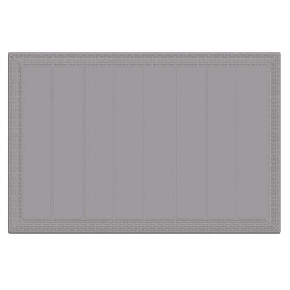 Garten Essgruppe 5 pcs Hellgrau Polt Rattan