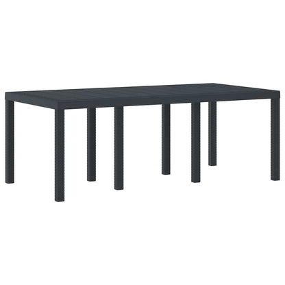 Garten Essgruppe 7 pcs Anthrazit Polt Rattan