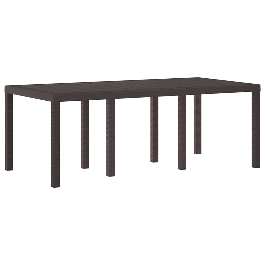 Garten Essgruppe 7 pcs Braun Polt Rattan