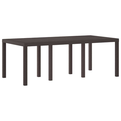 Garten Essgruppe 7 pcs Braun Polt Rattan