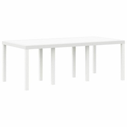 Garten Essgruppe 7 pcs Weiß Polt Rattan
