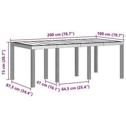 Garten Essgruppe 7 pcs Weiß Polt Rattan