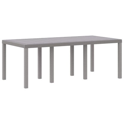 Garten Essgruppe 7 pcs Hellgrau Polt Rattan