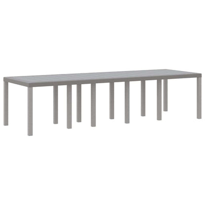 Garten Essgruppe mit Kissen 11 pcs Hellgrau Poly Rattan