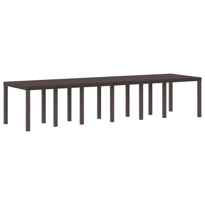 Garten Essgruppe 13 pcs Braun Polt Rattan