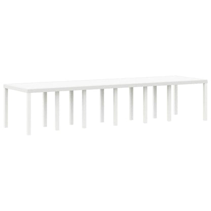 Garten Essgruppe 13 pcs Weiß Polt Rattan