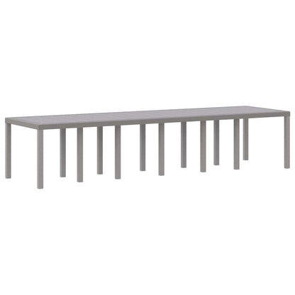Garten Essgruppe 13 pcs Hellgrau Polt Rattan