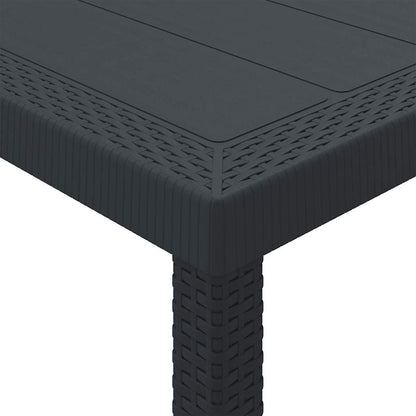 Garten Essgruppe 15 pcs Anthrazit Polt Rattan