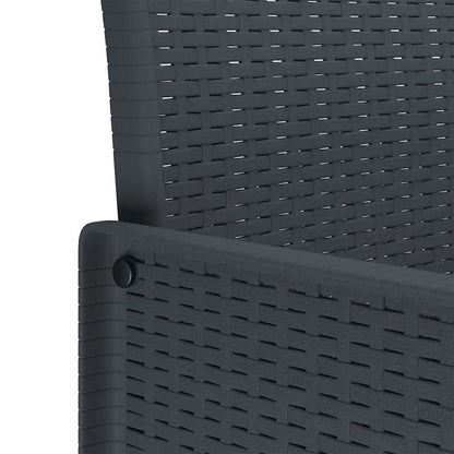 Garten Essgruppe 15 pcs Anthrazit Polt Rattan