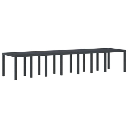 Garten Essgruppe 15 pcs Anthrazit Polt Rattan