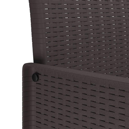 Garten Essgruppe 15 pcs Braun Polt Rattan