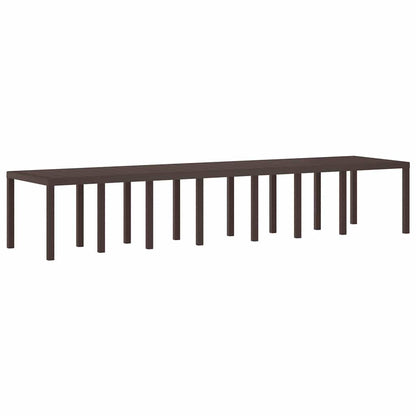 Garten Essgruppe 15 pcs Braun Polt Rattan
