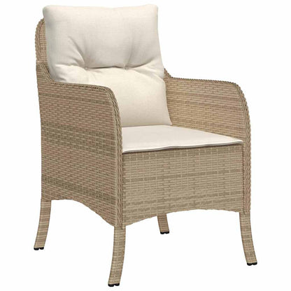 Garten Essgruppe mit Kissen 3 pcs Beige Poly Rattan