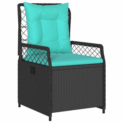 Garten Essgruppe 5 pcs Schwarz Poly-Rattan