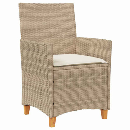 Garten Essgruppe 3 pcs Beige Poly-Rattan