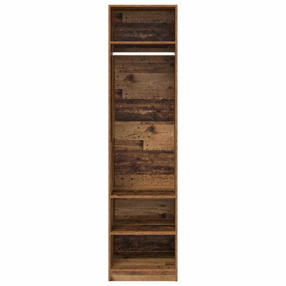 Kleiderschrank mit Regal mit Speicher Altholz Holzwerkstoff