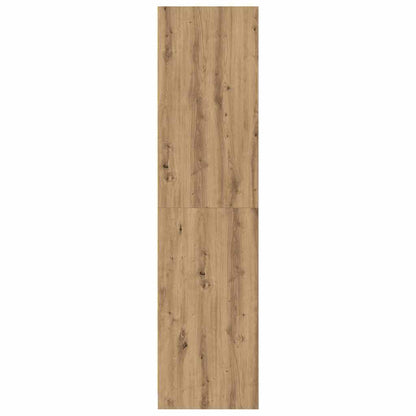 Kleiderschrank mit Regal Eiche handwerklich Holzwerkstoff