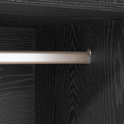 Kleiderschrank mit Regal Schwarze Eiche Holzwerkstoff
