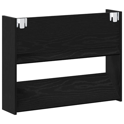 Wandschuhschränke mit Regal 2 pcs Schwarze Eiche Holzwerkstoff