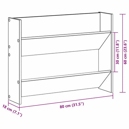 Wandschuhschränke mit Regal 2 pcs Schwarze Eiche Holzwerkstoff