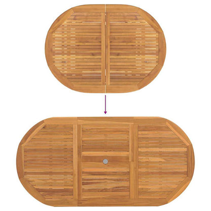 Garten Essgruppe 7 pcs Braun Massivholz Teak