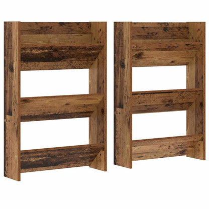 Wandschuhschränke mit Regal 2 pcs Altholz Holzwerkstoff
