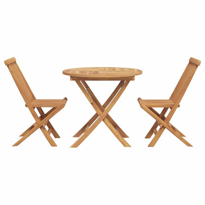 Garten-Essgruppe 2 pcs Braun Teak-Massivholz