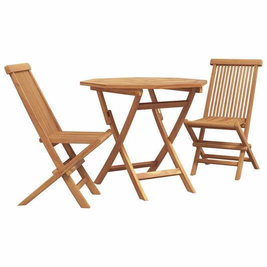 Garten-Essgruppe 2 pcs Braun Teak-Massivholz