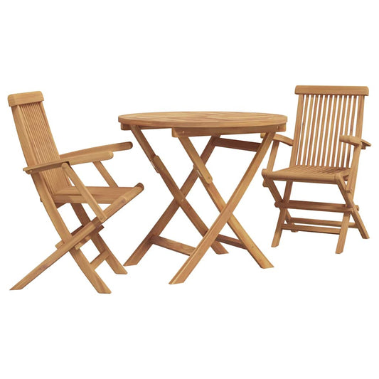 Garten Essgruppe 2 pcs Braun Teak-Massivholz