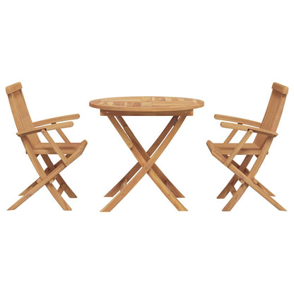 Garten Essgruppe 2 pcs Braun Teak-Massivholz