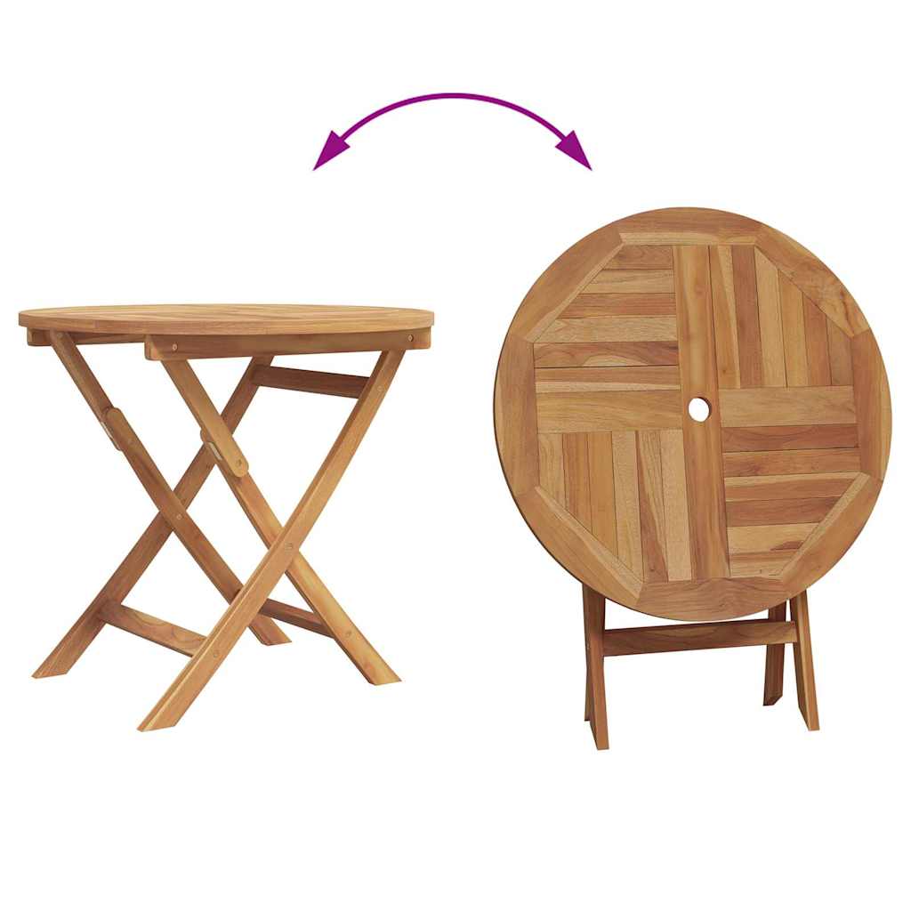 Garten Essgruppe 2 pcs Braun Teak-Massivholz
