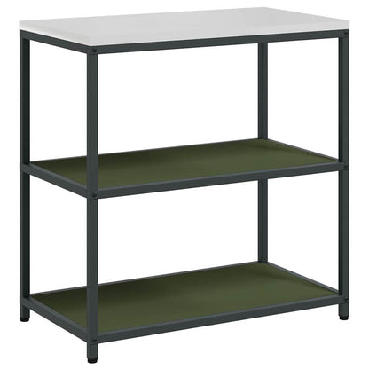 Küchenlager-Set mit Regal 3 pcs Olive Grün 210 x 50 x 92 cm