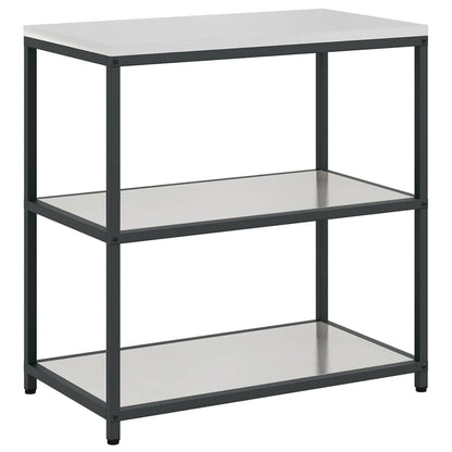 Küchenlager-Set mit Tür 3 pcs Silber 210 x 50 x 92 cm Edelstahl