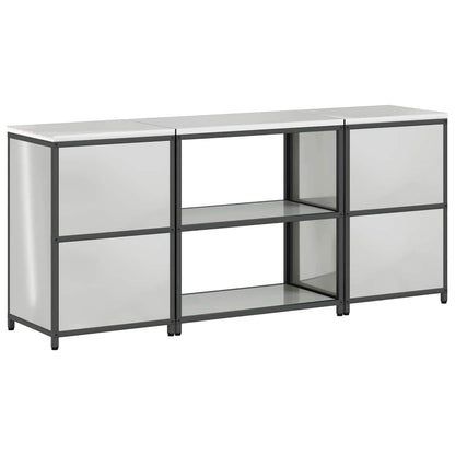 Küchenlager-Set 3 pcs Silber 210 x 50 x 92 cm Verzinkter Stahl