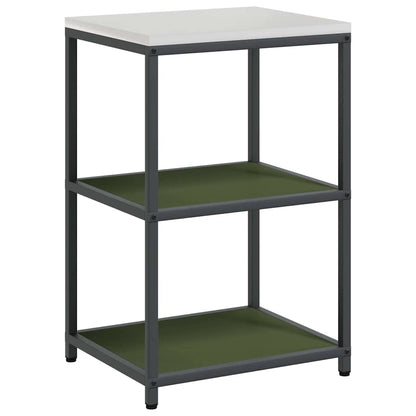 Küchenlager-Set mit Regal 3 pcs Olive Grün 180 x 50 x 92 cm