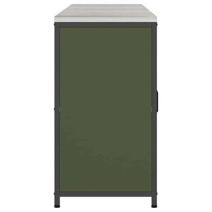 Küchenlager-Set mit Regal 3 pcs Olive Grün 180 x 50 x 92 cm
