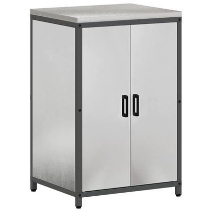 Küchenlager-Set mit Tür 3 pcs Silber 180 x 50 x 92 cm Edelstahl