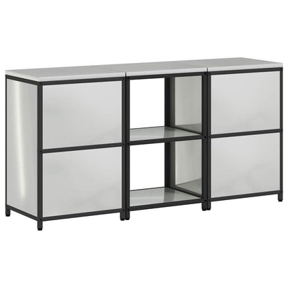 Küchenlager-Set 3 pcs Silber 180 x 50 x 92 cm Verzinkter Stahl